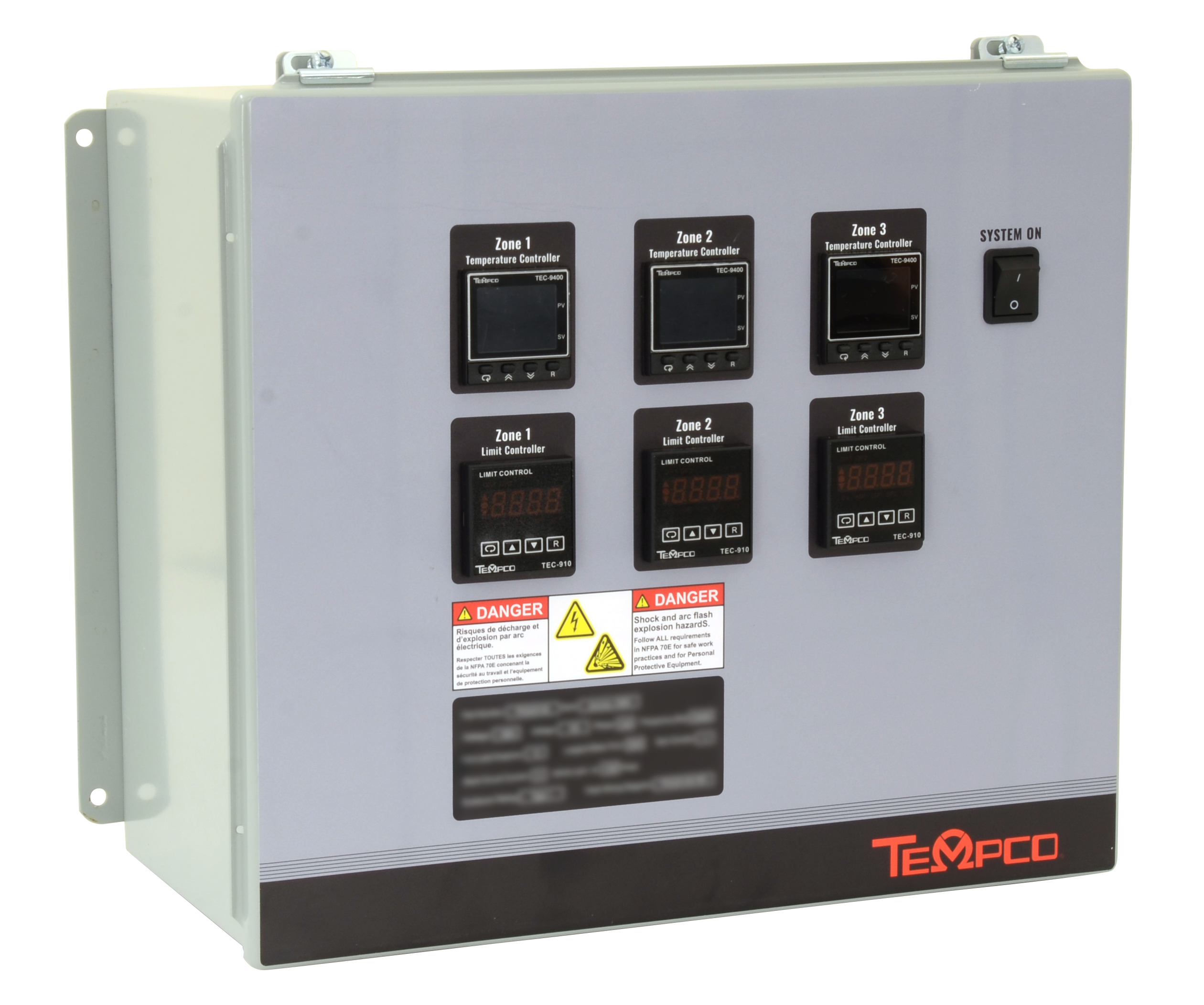 3-zone table-top control panel