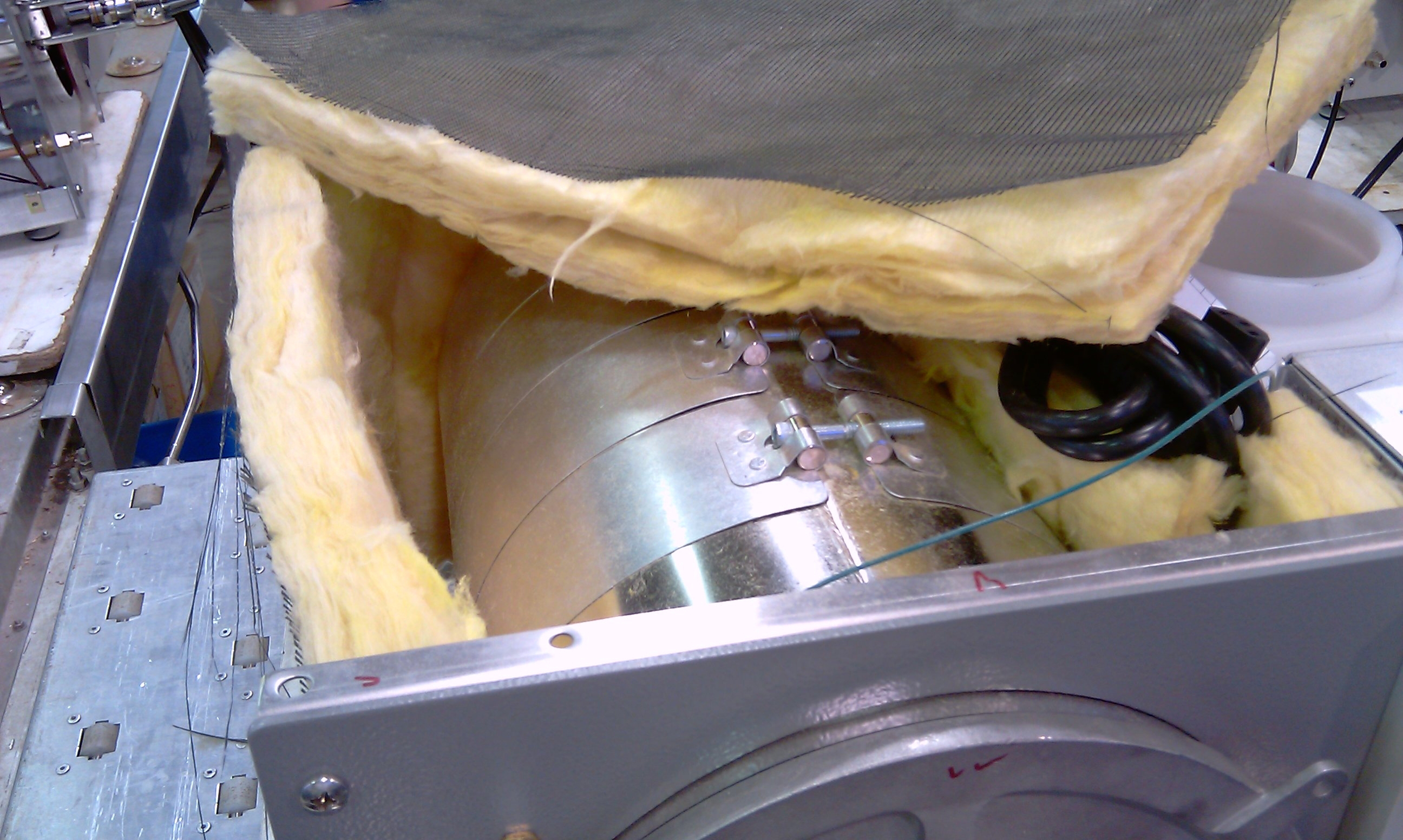 autoclave heaters being tested with insulation