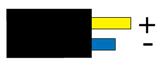 Type J, British BS1843: Black, +Yellow, -Blue