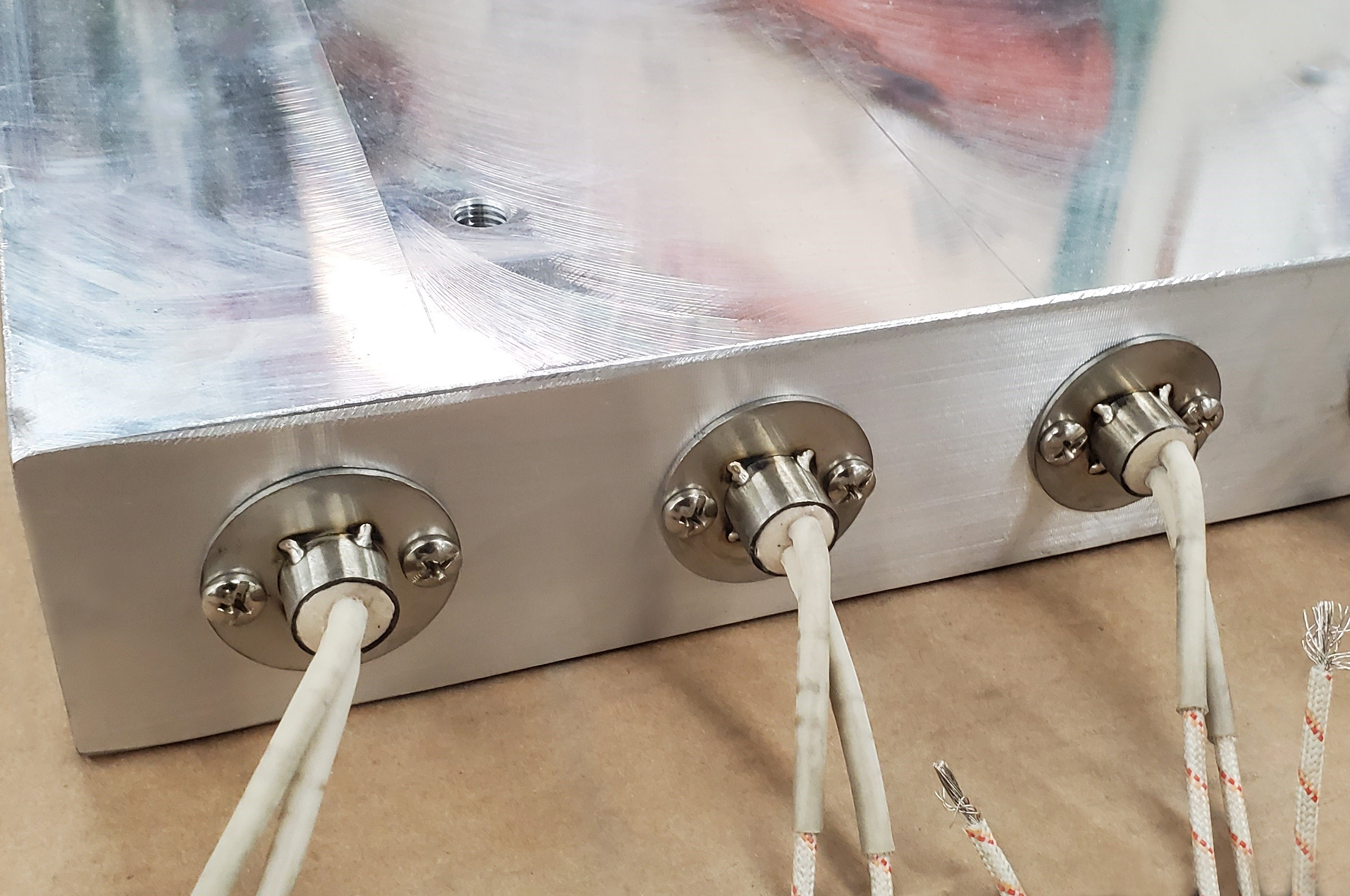 Cartridge Heaters inserted into Mold of Food Application