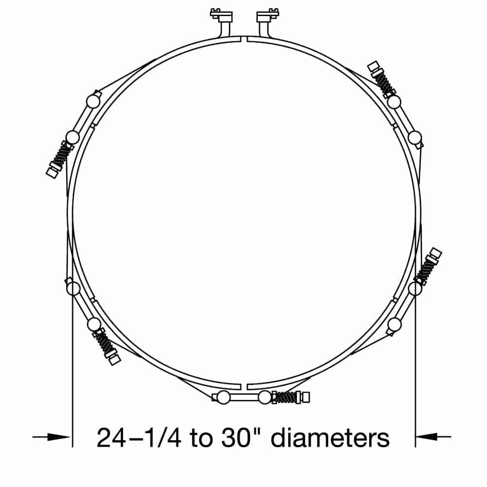 Heater Diameters 24-1/4 to 30 inches