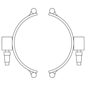 Type P4: DIN 49458 A/B Quick Disconnect Plugs, Horizontal, Two-Piece Band