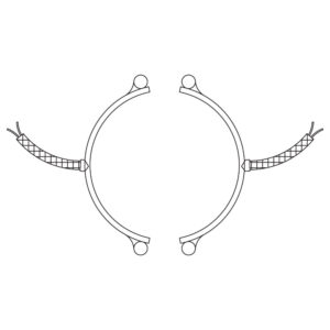 Type W1: Abrasion Resistant Straight Wire Braid Leads, Two-Piece Band