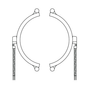 Type W5M: Right-Angle Wire Braid Leads, Parallel to Heater, Two-Piece Band