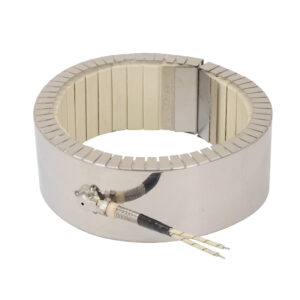 Type W5M: Right-Angle Wire Braid Leads, Parallel to Heater, One-Piece Band