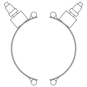 Type P3: DIN 49458 A/B Quick Disconnect Plugs, Vertical, Two-Piece Band