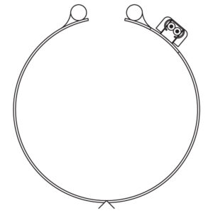 Type W2M: Right-Angle Wire Braid Leads, 90° to Heater, One-Piece Expandable Band