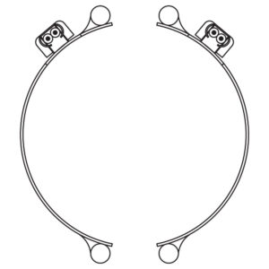 Type W2M: Right-Angle Wire Braid Leads, 90° to Heater, Two-Piece Band