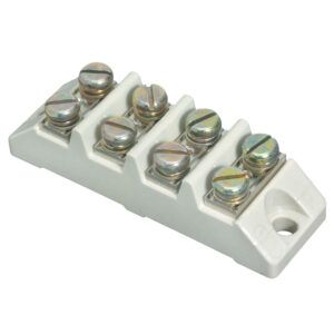 Heavy Duty 4-Pole Ceramic Line Wiring Block (Exposed Terminals)