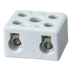 Heavy Duty 2-Pole Ceramic Terminal Block (Enclosed Terminals)
