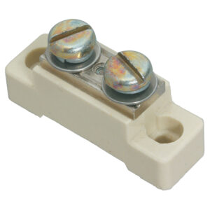 Heavy Duty 1-Pole Ceramic Line Wiring Block (Exposed Terminals)
