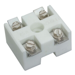 Standard 2-Pole Ceramic Terminal Block for Internal Wiring