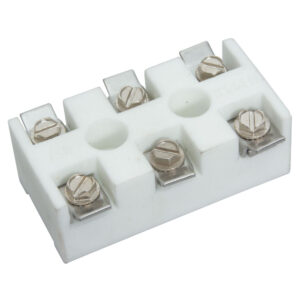Standard 3-Pole Ceramic Terminal Block for Internal Wiring