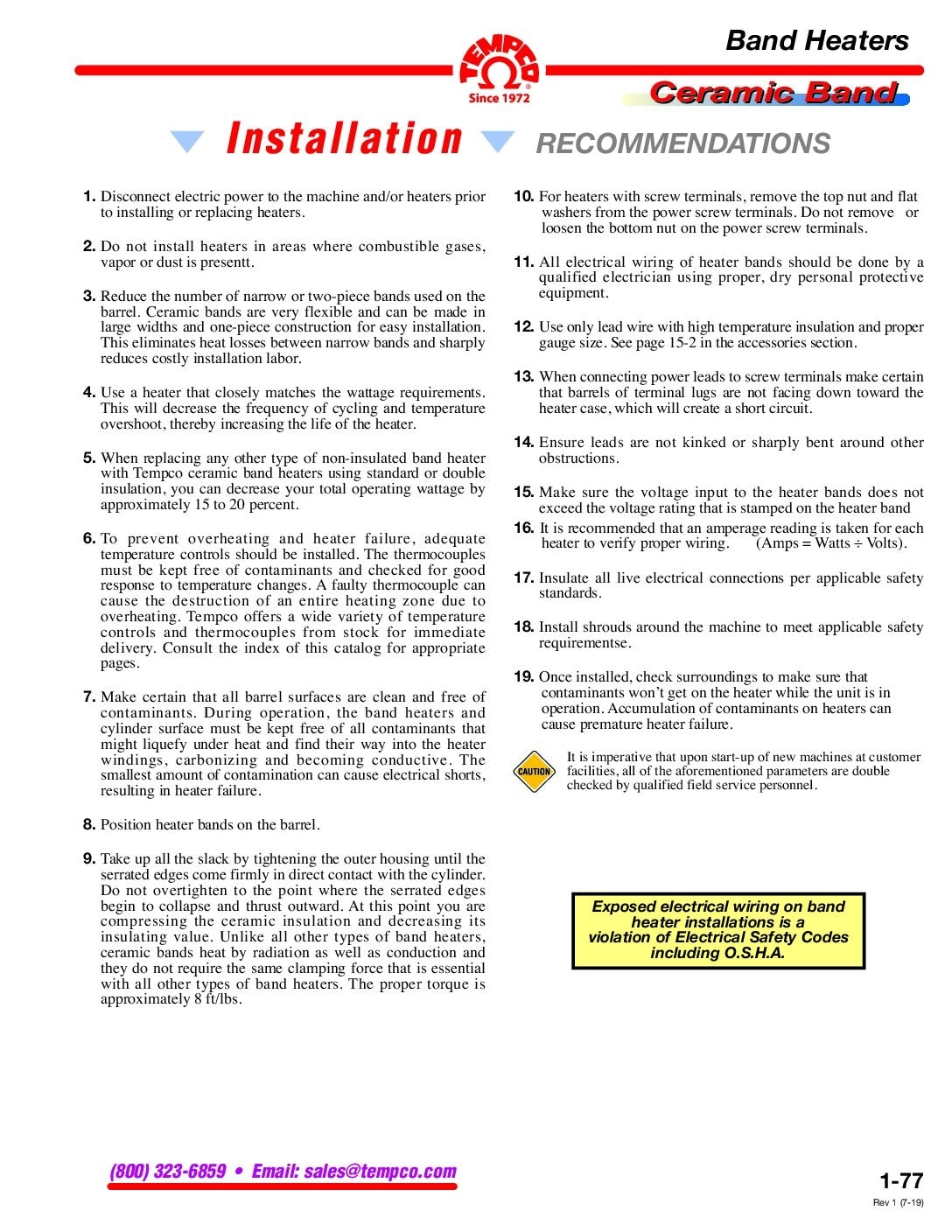 Ceramic Band Heater Installation Recommendations