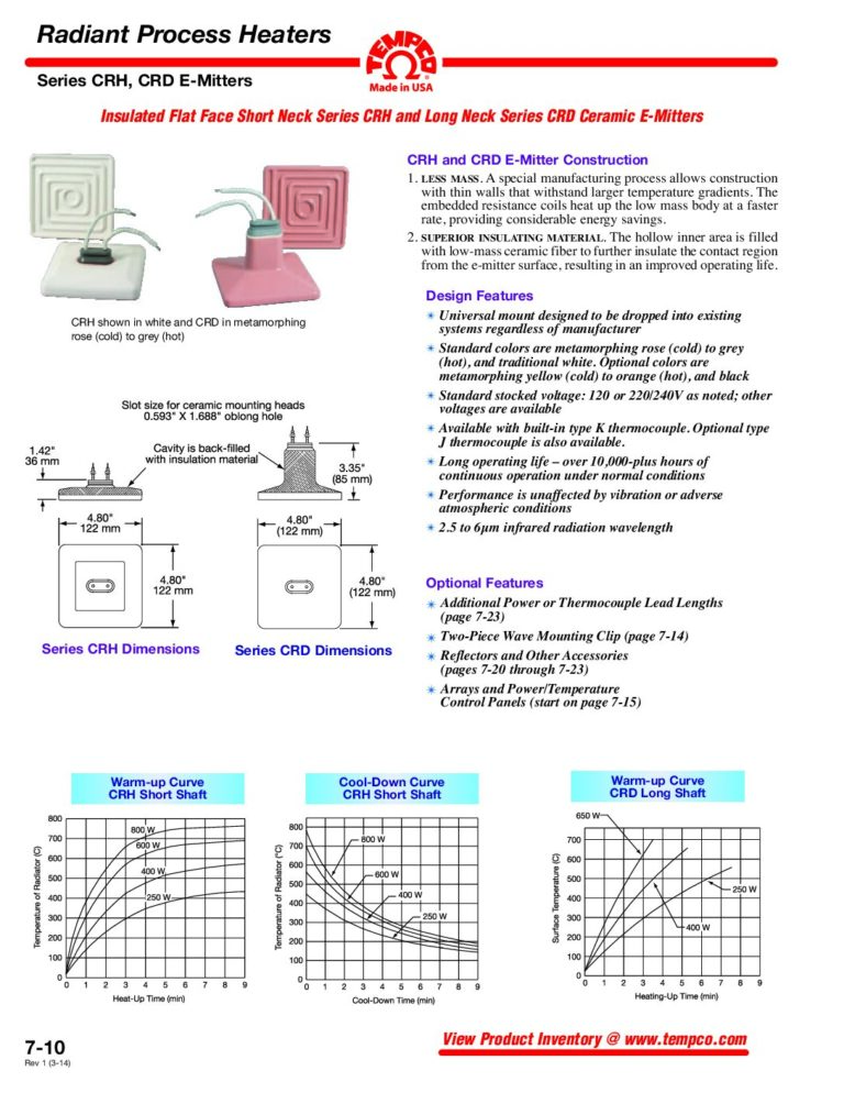 Ceramic E-mitters Heat & Cool Information
