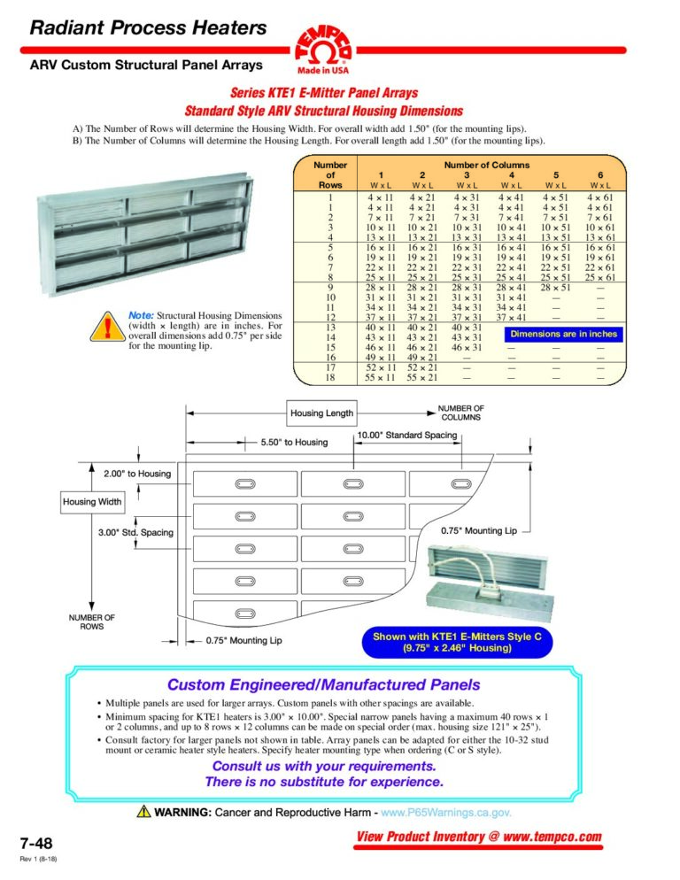 Quartz Mini-Tube Dimensions