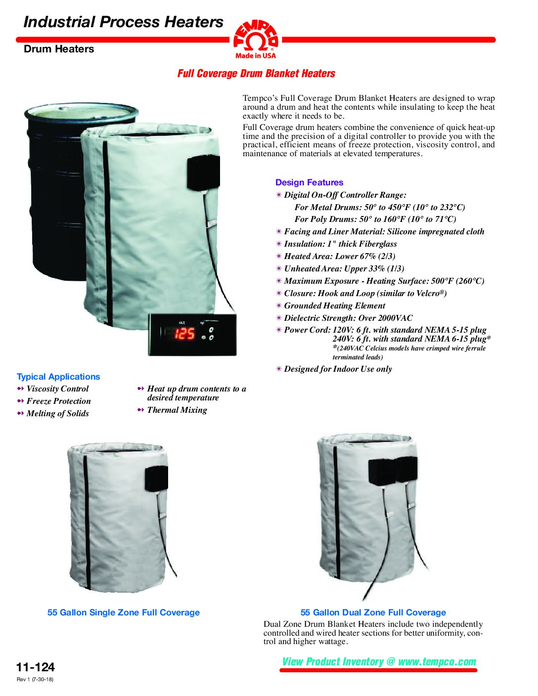 Blanket Drum Heater Catalog Pages