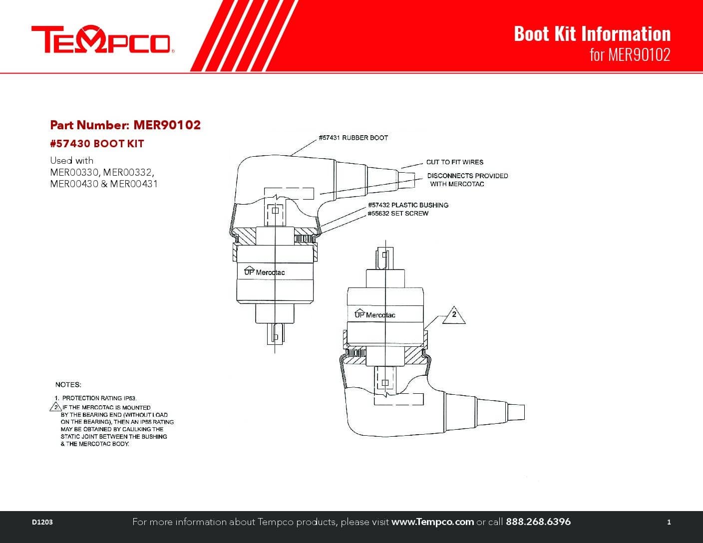 Boot Kit Information for MER90102