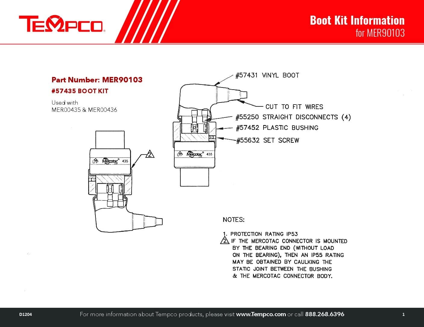 Boot Kit Information for MER90103