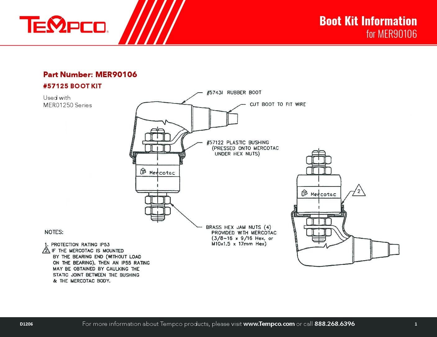 Boot Kit Information for MER90106